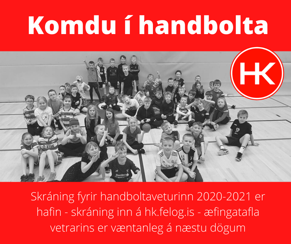 Skráning fyrir handboltaveturinn 2020-2021 hafin