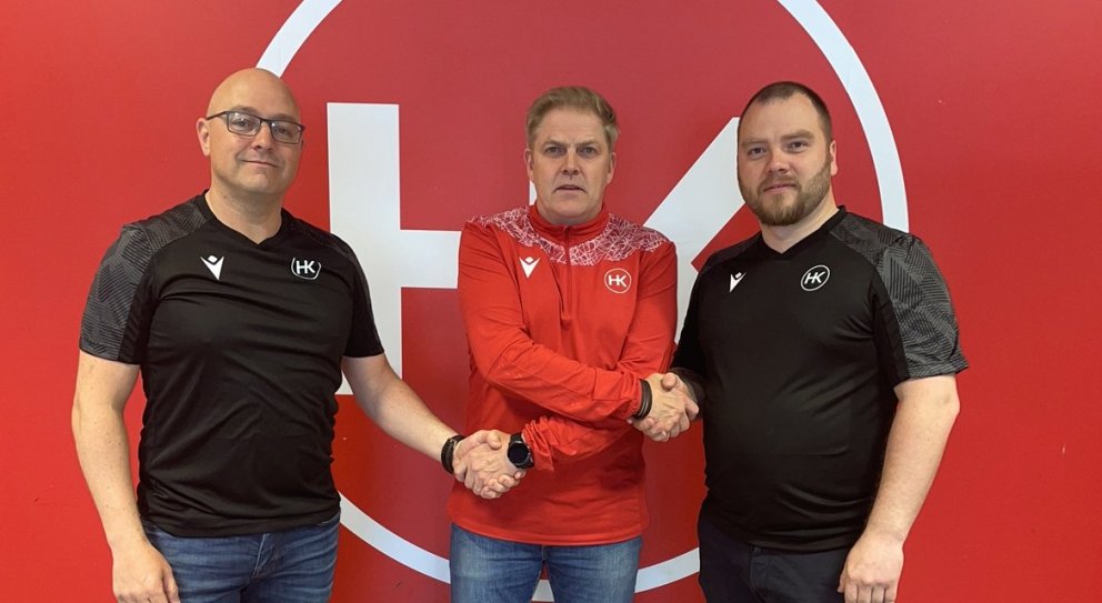 Samúel, Guðjón formaður handknattleiksdeildar og Sigurjón.