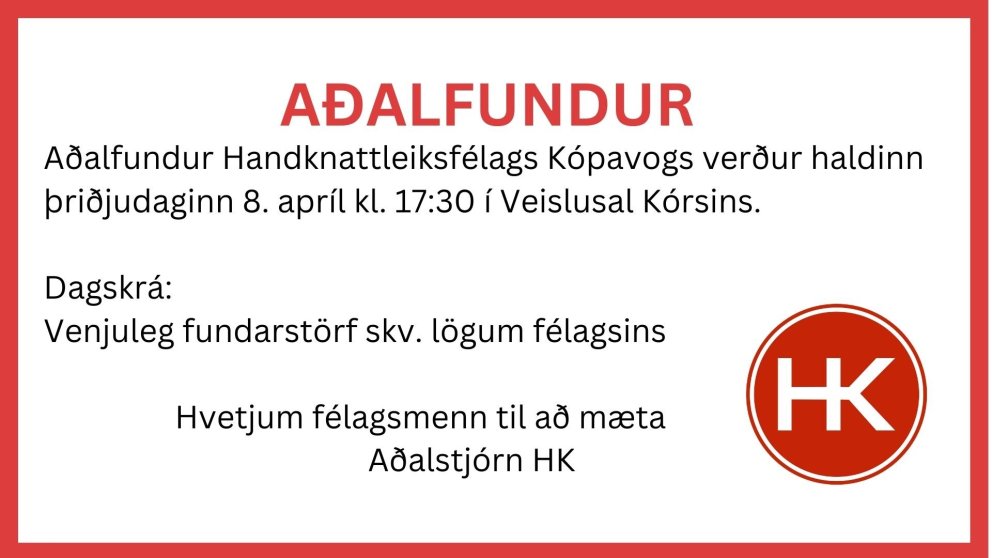 Aðalfundur HK