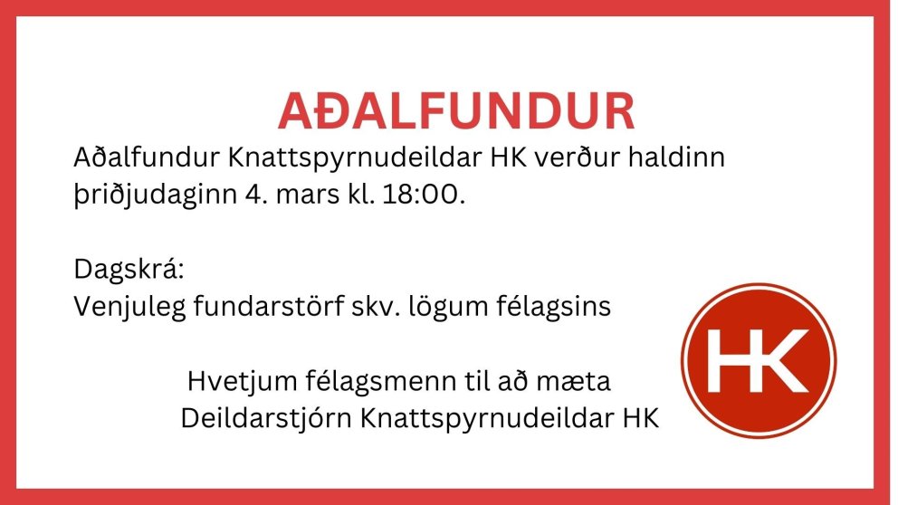 Aðalfundur Knattspyrnudeildar HK