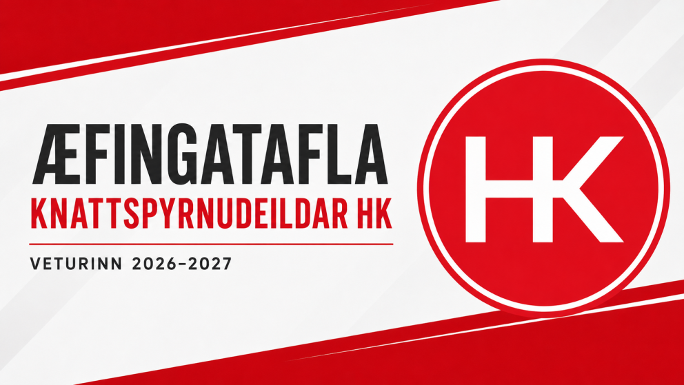 Æfingatafla knattspyrnudeildar vetur 2026-2027