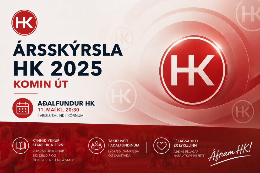 Ársskýrsla HK 2025 komin út — aðalfundur HK framundan