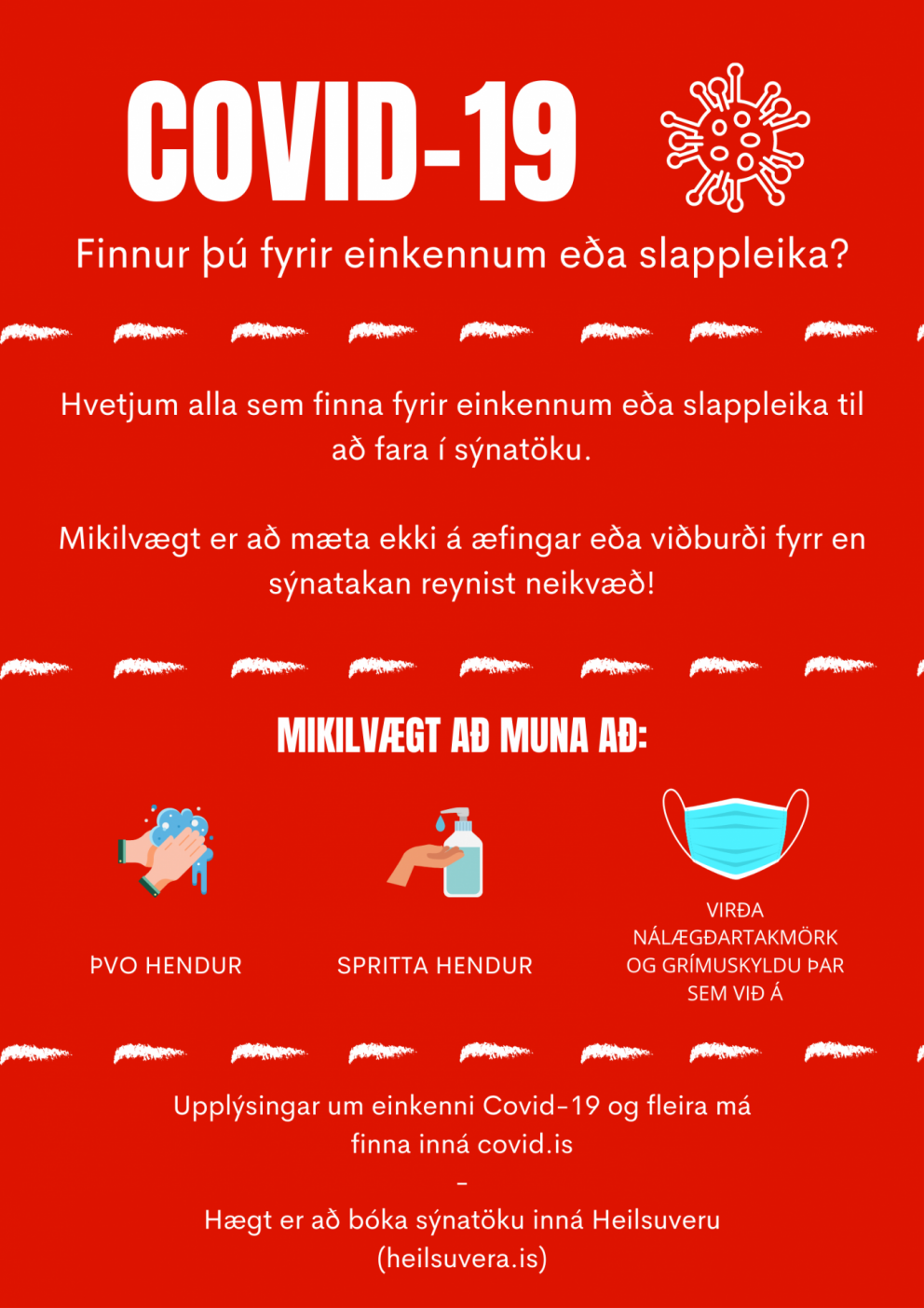 Mikilvægar upplýsingar til iðkenda og aðstandenda HK