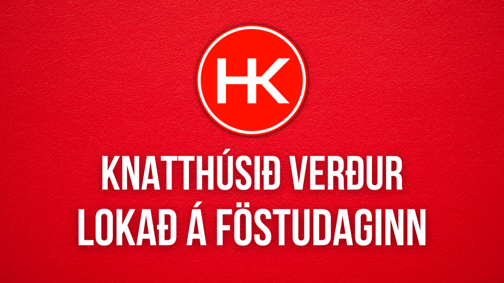 Knatthúsið verður lokað á föstudaginn