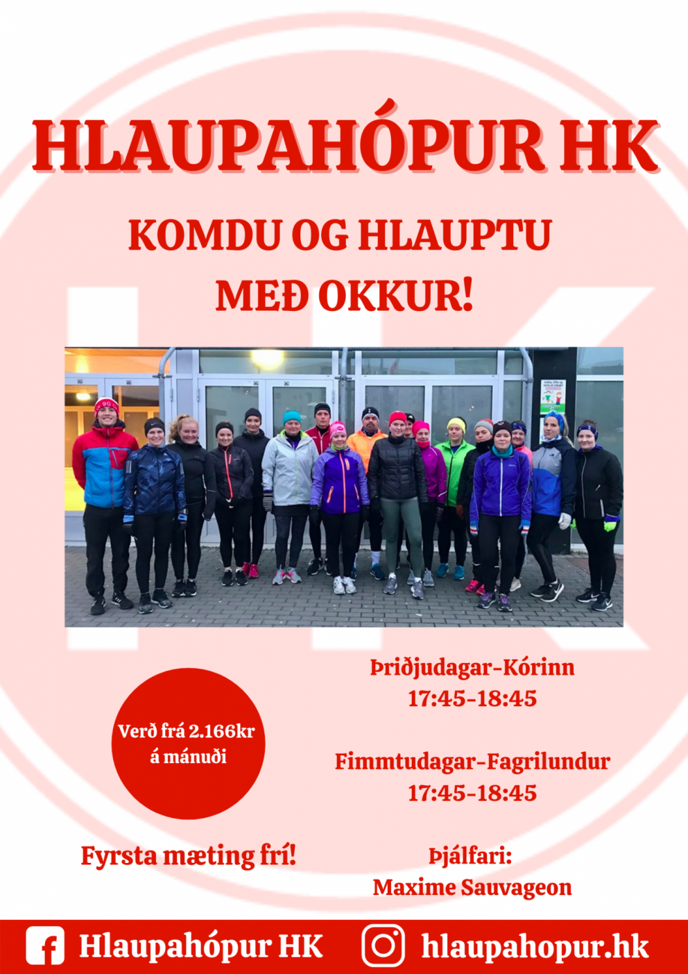 Hlaupahópur HK í fullum gangi!