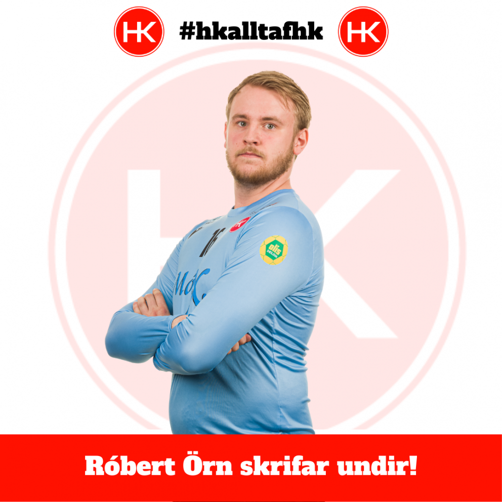 Róbert Örn skrifar undir!