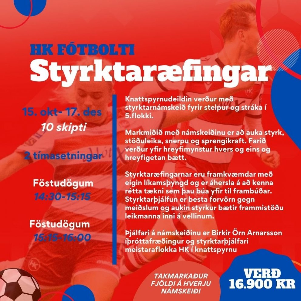 Styrktaræfingar knattspyrnudeildar