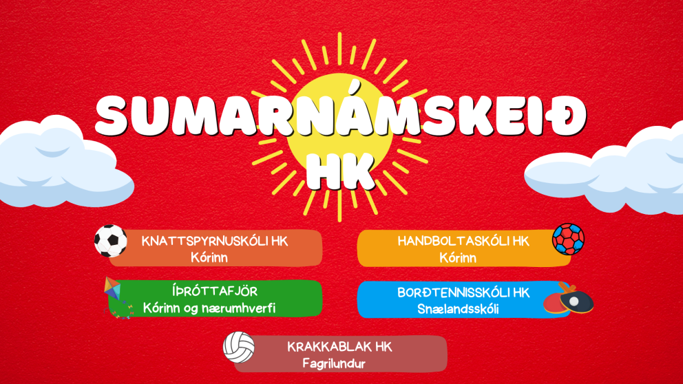 Sumarnámskeið HK - Skráning er hafin