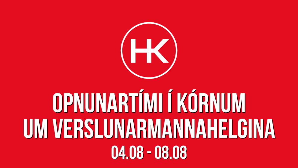 Opnunartími í Kórnum um verslunarmannahelgina