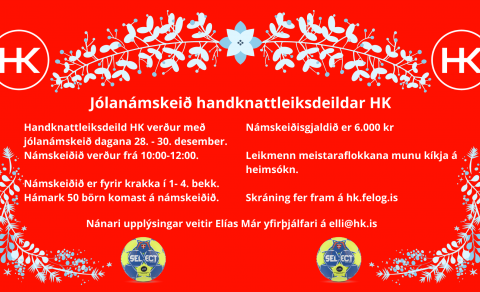 Jólanámskeið handknattleiksdeildar
