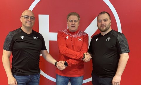 Samúel, Guðjón formaður handknattleiksdeildar og Sigurjón.