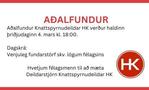 Aðalfundur Knattspyrnudeildar HK