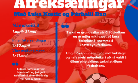 Afreksæfingar knattspyrnudeildar Vor 2022