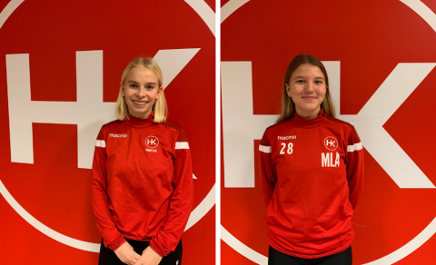 Guðný Eva og María Lena skrifa undir