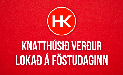 Knatthúsið verður lokað á föstudaginn