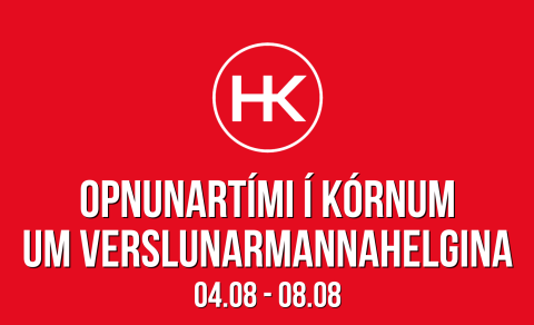 Opnunartími í Kórnum um verslunarmannahelgina
